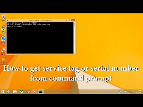 Find serial number or service tag of your computer from command prompt in Windows Laptop