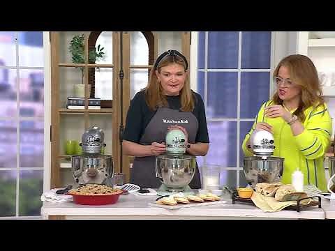 KitchenAid 5-qt Artisan Stand Mixer w/ Pastry Beater and Flex Edge on QVC