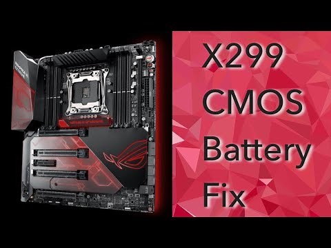 Replacing The CMOS Battery On The X299 ASUS Rog Rampage VI Extreme Motherboard