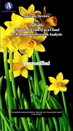 I Wandered Lonely as a Cloud by William Wordsworth Literary Devices