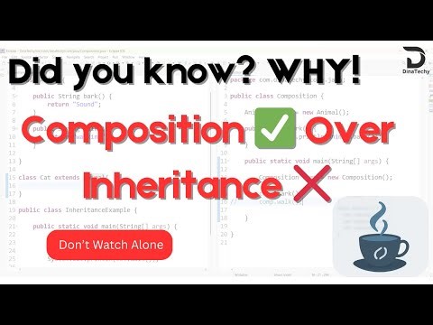 Prefer Composition Over Inheritance in Java | Clean Code Principle Explained | Example | DinaTechy