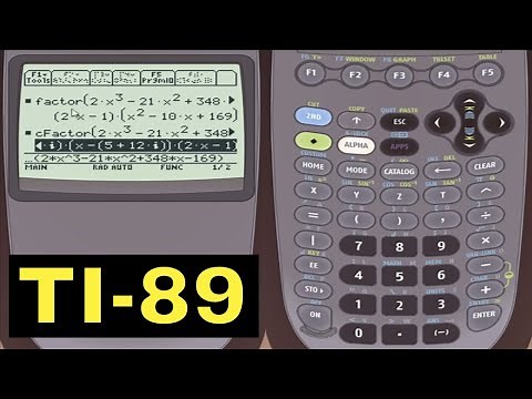 TI-89 Calculator - 16 - Factoring Polynomials