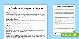 How to Write a Science Lab Report