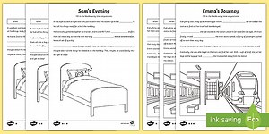 KS2 Time Conjunctions Cloze Differentiated Worksheets