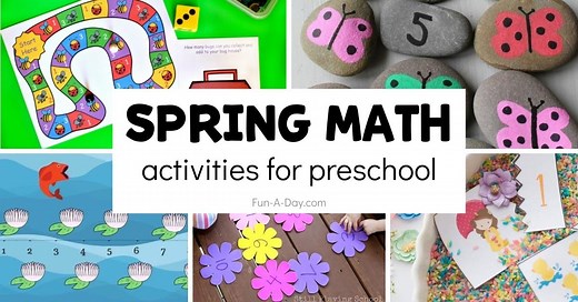35  Spring Math Activities for Preschool
