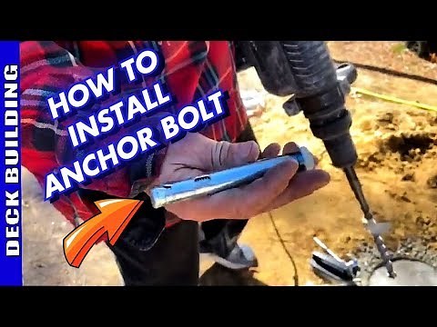 How To Drill And Insert Wedge Anchor Bolt Into Concrete Footing