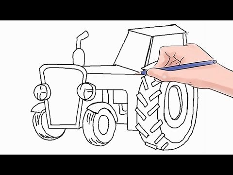 How to Draw a Tractor Easy Step by Step