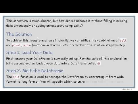 How to Efficiently Pivot DataFrames in Pandas