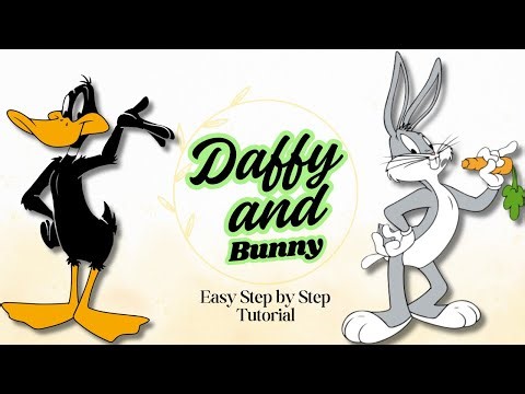 How to Make Daffy Duck | Cartoon drawing | step by step tutorial | Dk art pro