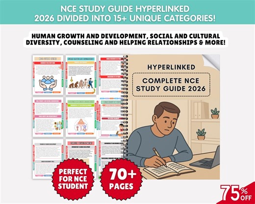 NCE Counseling Exam Study Guide: Hyperlinked Notes, Mock Exams (PDF Download) - Etsy
