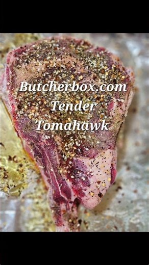 Oven Roasted Tender Tomahawk Steak from ButcherBox.com #Butcherbox.com #Steaks #TenderTomahawk