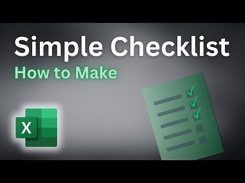 How to Make a Simple Checklist in Excel