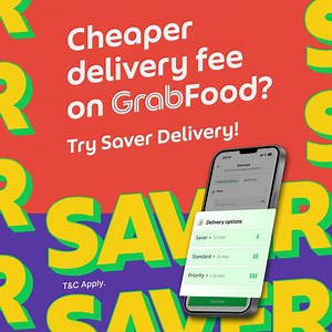 Save while you wait! Up to 40% off on your delivery fee with Saver on GrabFood | Grab | Facebook