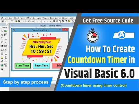 How to create countdown timer in visual basic 6.0 | Countdown timer using timer control