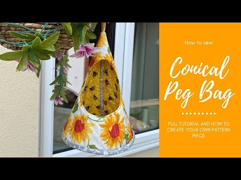 SEW EASY: Cone Peg Bag Full Tutorial and Pattern