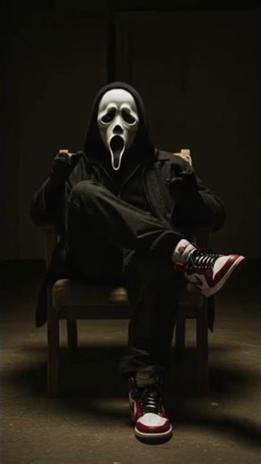 #ghostface sitting on a chair DreamScreenAI