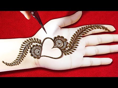 Easy & Stylish Heart Mehndi design Front Hand| Simple Arabic Mehndi Design | Mehandi