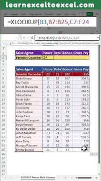 Excel Pro Tricks: XLOOKUP to return Multiple Columns and Rows in Excel formula with XLOOKUP Function