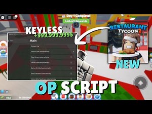 *NEW* Restaurant Tycoon 2 Script | Pastebin 2025 | | Auto Cook, Auto Collect Orders, Inf Money |