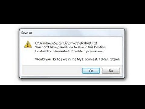 Cannot Edit C:\Windows\System32\drivers\etc\hosts file solve problem easily 2016