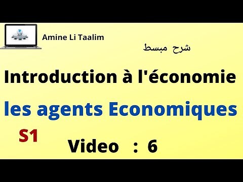 Introduction à l'économie S1 : Les agents économiques ( Circuit Economique )