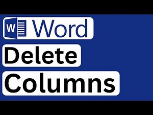 How to Delete Columns in Word- Easy to Follow