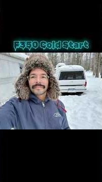 F350 cold start test in 17 degree with no block heater! #winter #fordtrucks #diesel #powerstroke