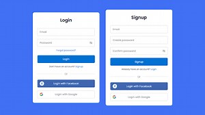 Login & Signup Form in HTML CSS JavaScript | With Source Code