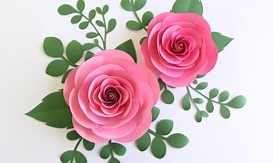How To Make Big Paper Roses Step By Step (  FREE Template) - FancyBloom