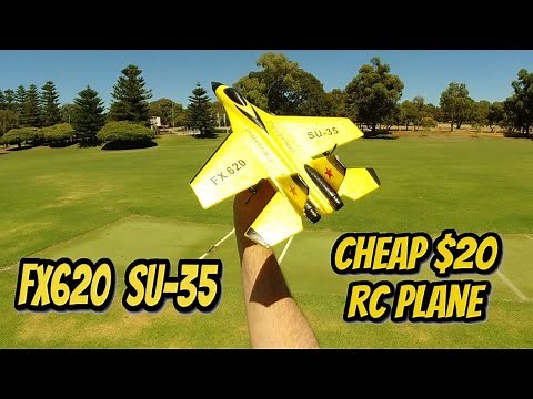 FX620 SU-35 Cheap 2 Channel $20 RC Jet Fighter Plane Review 🛩