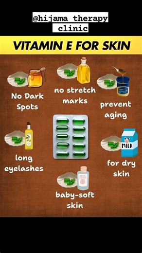 ✨ Vitamin E for radiant skin! ✨ Discover the many benefits of Vitamin E and how it can help with dark spots, stretch marks, dry skin, and more! #VitaminE #SkinCare #BeautyTips #HealthySkin #HijamaTherapyClinic | Hijama Therapy Clinic | Facebook