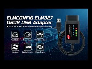 ELMCONFIG ELM327 OBD2 USB Adapter
