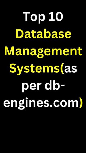 Top 10 Database Management Systems 2025 💾 | Most Popular DBMS Ranked! #postgres #snowflake #mysql