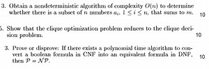 3. Obtain a nondeterministic algorithm of complexity O(n) to de... | Filo