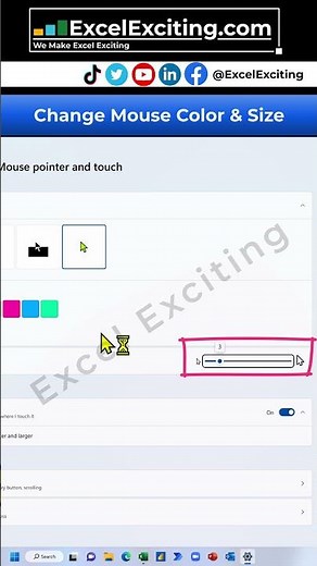 Windows Trick# 11 - Change Mouse Pointer Color & Size In Windows 11 - #shorts #mousepointer #tips