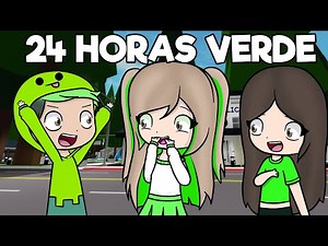 24 HORAS EN UN MUNDO VERDE EN BROOKHAVEN ROBLOX CON EL TEAM ANORMAL