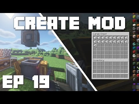 Minecraft Create Mod Tutorial - Infinite Iron Farm! Ep 19