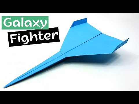 How To Make EASY Paper Airplanes that FLY FAR - Galaxy Fighter