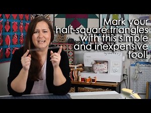 Half Square Triangle Marking with the 9" Seam Guide Tool by Creative Grids