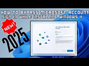 How to Bypass Microsoft Account Sign in While Installing Windows 11 new for 2025