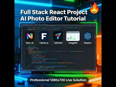Full Stack React Project ( AI Photo Editor ) - Next JS, Fabric.js, Tailwind, ImageKit, Shadcn UI 🔥?