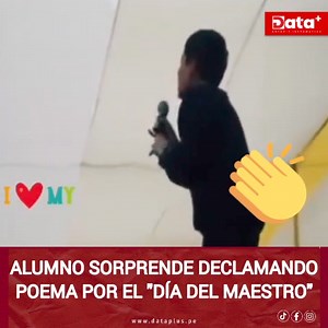 Estudiante sorprende con poema por el Día del Maestro. Cortesía: Faceb. Agencia Data | Mi Querido San Jose