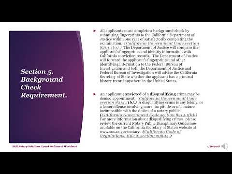 California Notary Public Course Chapter 1 Part A