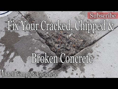 How to fix or repair Chipped Cracked or Broken concrete!