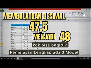 Cara Membulatkan Data Angka Desimal - tutorial Microsoft Excel