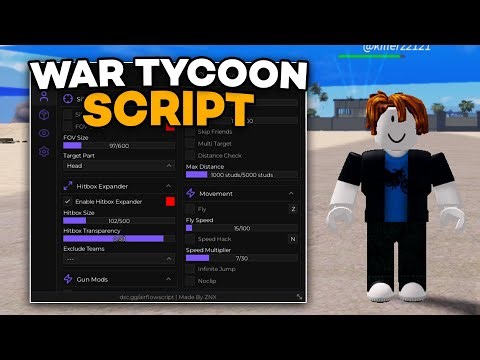 [FREE] War Tycoon Script | Silent Aim, Auto Farm, Auto Complete, Aimbot, ESP, Speed | PC & MOBILE