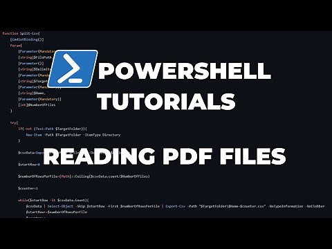 PowerShell Tutorials : Reading PDF files