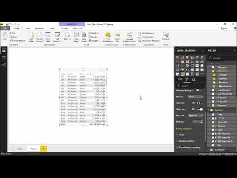 Power BI - Table and matrix