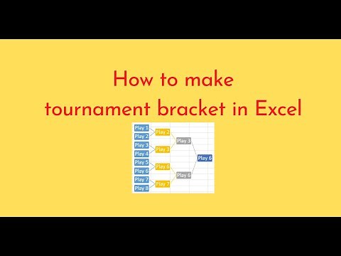 How to make tournament bracket in Excel