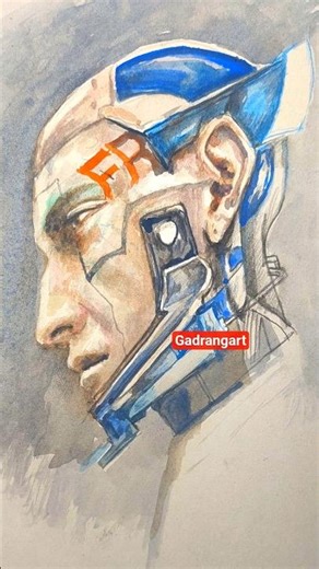 . How to Draw a Male Cyborg | Futuristic Robot Character Design Step by Step Art, illustration.